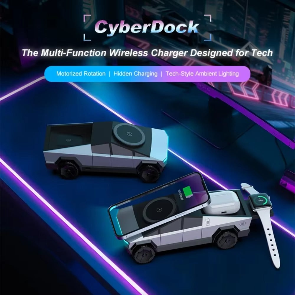 Estación de carga inalámbrica 3 en 1 CyberDock